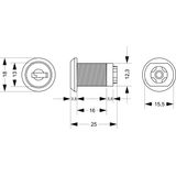 ZRH Metal lock for hermetic switchboards - repeatable