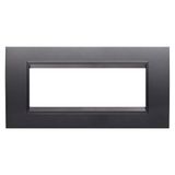 LUX PLATE - IN PAINTED TECHNOPOLYMER - 6 MODULES - SLATE ABSOLUTE - INNER FRAME MATT SLATE - CHORUSMART