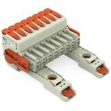 1-conductor female connector lever Push-in CAGE CLAMP® light gray