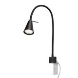 LED bed light, black, 1xLED/GU10/4,7W