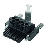 PCB plug-in connector, female plug, 7.62 mm, Number of poles: 4, 180°, Clamping yoke connection, Clamping range, max. : 10 mm², Box