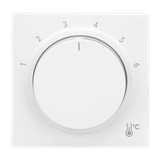 1794 R-44M Cover plate with legend Characters 1 ... 6 for Thermostat Turn button studio white matt - Busch-art linear