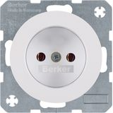 Soc. out. out earthing contact, R.1/R.3, p. white glossy