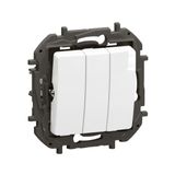 Switch Niloe 3-Gang 1-Way 10AX White