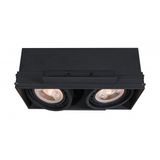 Ceiling fixture Milo,4755,AC220-240V, 50/60 Hz, 2* GU10, ES111,IP 20 , recessed, frameless black