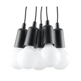 HANGING LAMP DIEGO 5 BLACK E27 5X60W IP20