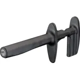 Alligator clip, black, thread M5, L 170 mm, CAT IV, socket 4 mm, 66.9447-21