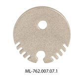End cap with hole for ZX, silver color, 1 pc