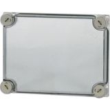 Protective cover D125-CI23 transparent smoky gray 250×187.5×25mm