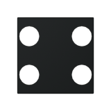 Cover plate - KNX 2/4-gang sensors - 2M - Matt Black