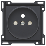 Finishing set for socket outlet with pin earthing and shutters, flush-mounting depth 21 mm, anthracite coated