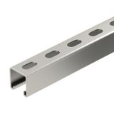 Profile rail perforated, slot 22mm 3000x41x41 Stainless steel A4 1.457