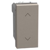 Double Push Button Light Now Interlocked 1 Module Stone