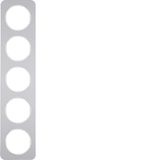 Frame 5gang, R.1, al./p. white