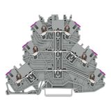 Triple-deck terminal block