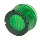 Green lens for projecting push-button