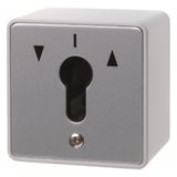 Blind push button 1-prong for key cylinder, surface-mounted, cast IP44