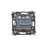 Single equipotential socket, (module), Simon 24, IP20, black matt
