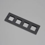 4G WALL PLATE / HORIZONTAL / NO INFILLS / WITHOUT LOGO / SMOKED BRONZE