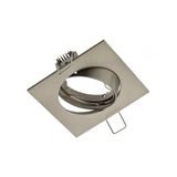 Spot luminaire housing PORTO-K with adjustment, IP20, square, stainless steel