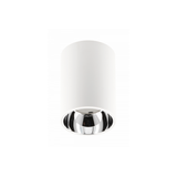 Ceiling luminaire housing ARIES, PC, 73x105mm, IP20, max. 20 W, round, white/chrome