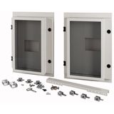 XTMP2N4FCC-XMV-H550W800 Front cover for 2x NZM4-XMV, fixed, HxW=550x800mm, IP55, grey