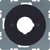 Centre plate with installation opening Ø 22.5 mm, R.1/R.3, black gloss