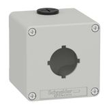 Harmony XAP, XB2 SL, Empty control station, zinc alloy, grey, M20, 1 cut-out 30mm with notches, 80 x 80 x 77, UL cULus