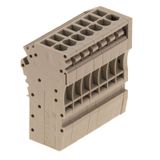 Z-series, Coupling, Rated cross-section: 2.5 mm², Plug-in connection, beige, Direct mounting