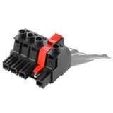 PCB plug-in connector, female plug, 10.16 mm, Number of poles: 4, 180°, Clamping yoke connection, Clamping range, max. : 16 mm²