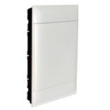 3X18M FLUSH CABINET WHITE DOOR EARTH+XNEUTRAL TERMINAL BLOCK FOR MASONRY WALL