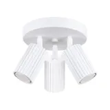 CARBON CEILING LAMP, REFLECTORS ON A ROUND ROSECAKE, 3XGU10, LIVING ROOM