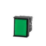 Push-Button complete, dia. 16 mm, non-lighted, rectangular, green, momentary operation, SPDT contact block, solder terminal A16 7035R