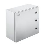 Metal housing, Width: 600 mm, Height: 600 mm, Depth: 200 mm, Brushed, 