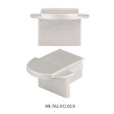 End cap for VL without hole, silver color, 1 pc