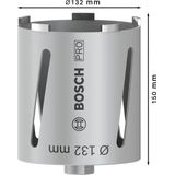 Diamond dry core cutter G 1/2" 132 mm, 150 mm, 6 segments, 7 mm