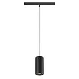 NUMINOS® S 48V TRACK DALI, pendant light, black / chrome, 16W, 1050lm, 3000K, CRI90, 40°