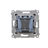 Socket outlet with earthing and shutters, (module), 16A, 250V, quick connection, cream white/electro white