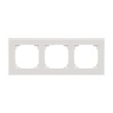 Triple frame, glass, white frosted glass