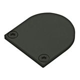 Profile end cap TBF round closed black