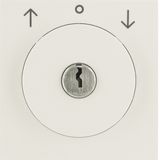 Centre plate lock key switch blinds Berker S.1 white, glossy