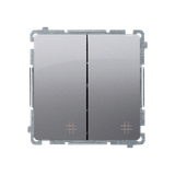Double intermediate switch, (module), 10AX, quick connection