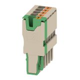 Plug, 2.5 mm², 800 V, 24 A, Number of poles: 5, beige