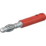 Adapter, 4 mm plug to 4 mm socket, red, CAT II, 22.5163-22