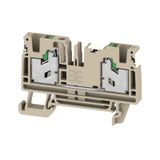 Feed-through terminal block, SNAP IN, dark beige, 4 mm², 32 A, 1000 V,