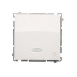 Light push button with indicator light, LED not replaceable Color: blue, (module), 10AX, quick connection, white