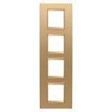 LUX INTERNATIONAL PLATE - IN METAL - 2+2+2+2 MODULES VERTICAL - GOLD  - INNER FRAME MATT GOLD - CHORUSMART