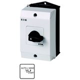 T3-2-15907/I2 Changeover switches, T3, 32 A, surface mounting, 2 contact unit(s), Contacts: 4, 45 °, momentary/maintained, With 0 (Off) position, With spring-return