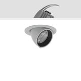 GOLAS mini, 29 W, 3150 lm, 930, silver, on/off Recessed projectors, D 