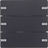 Push-button 3gang, + RGB LED, internal temp. sensor, KNX - Q.1/Q.3, an